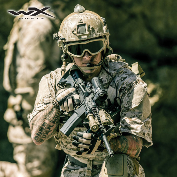 Тактическая маска-очки для стрельбы с баллистической защитой WILEYX Spear Matte Tan (Grey-Clear)