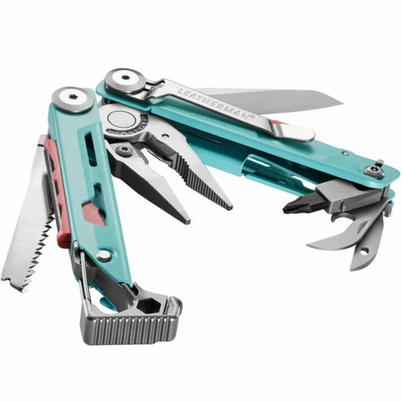 Мульти-инструмент с плоскогубцами и ножом LEATHERMAN Signal AQUA Silver (Multi-Tool)