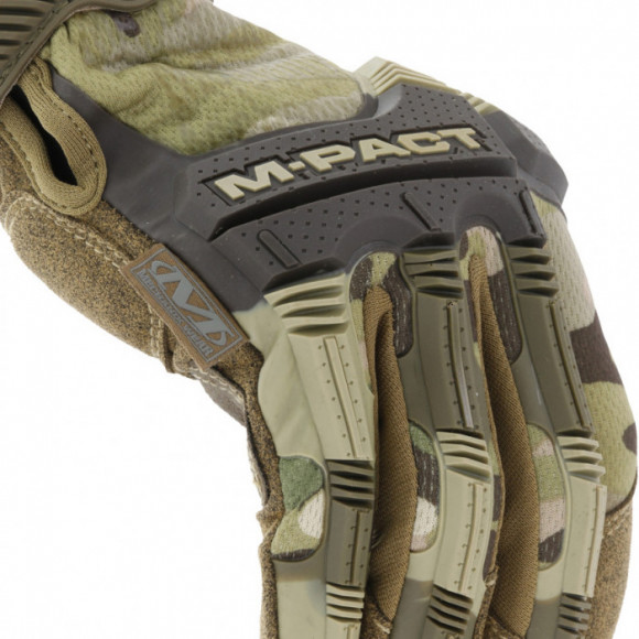 Тактические перчатки с защитой пальцев MECHANIX M-Pact Multicam
