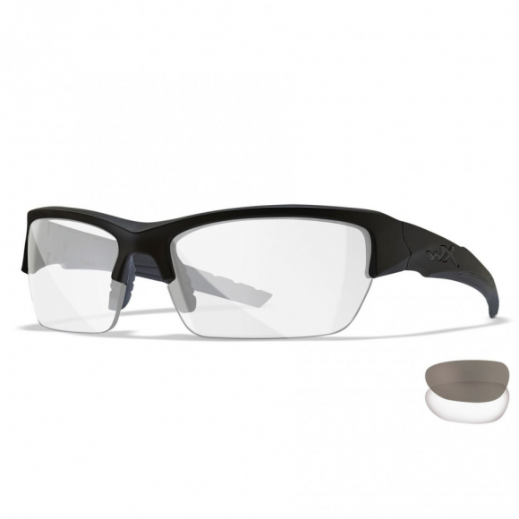 Баллистические очки для тактической стрельбы Wiley X Valor Matte Black (Clear-Grey)