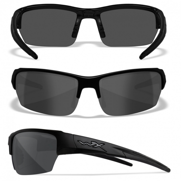Баллистические очки для тактической стрельбы Wiley X Saint Matte Black (Clear-Grey)