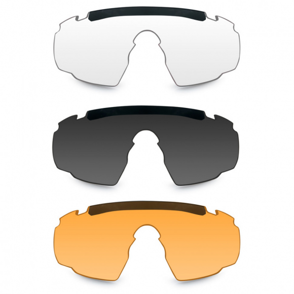 Тактические очки для стрельбы с баллистической защитой WILEYX Saber Advanced Matte Black (Clear-Grey-Rust)