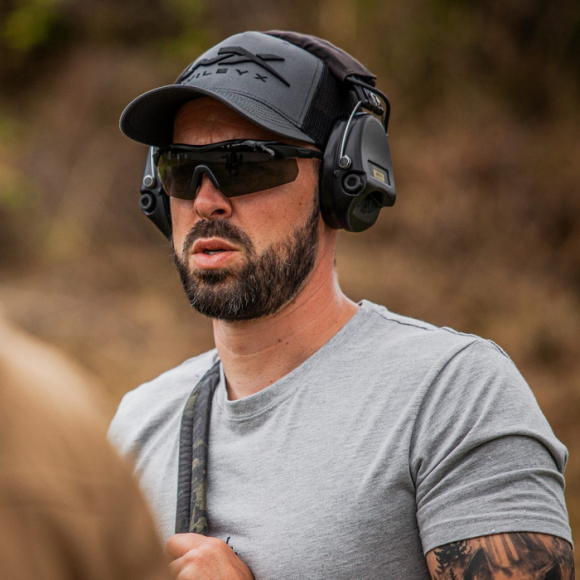 Баллистические очки для стрельбы с защитой от осколков Wiley X Vapor Comm Matte Black (Clear-Grey-Rust)