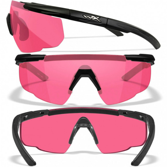 Тактические очки для стрельбы с баллистической защитой WILEYX Saber Advanced Matte Black (Grey-Rust-Vermillion)