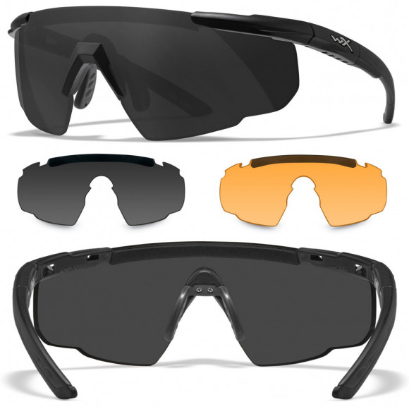 Тактические очки для стрельбы с баллистической защитой WILEYX Saber Advanced Matte Black (Grey-Rust)