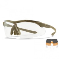 Баллистические очки для стрельбы с защитой от осколков Wiley X Vapor Comm Matte Tan (Clear-Grey-Rust)