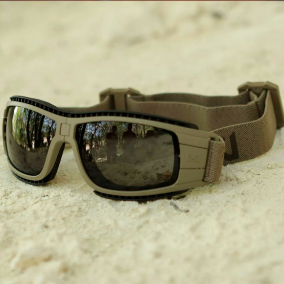 Тактические очки с баллистической защитой WILEY X Lynx (Frame Matte Tan, Lens Grey + Clear)
