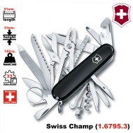 Складной нож с инструментами Victorinox Swiss Champ Black