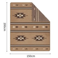 Одеяло шерстяное NATUREHIKE геометрический рисунок, 150х200см, хаки