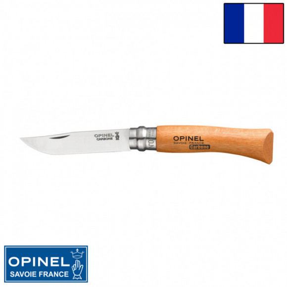 Складной нож Opinel Carbon 7VRN (ручка из бука)